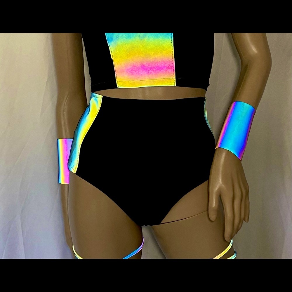 Rainbow Reflective arm cuffs